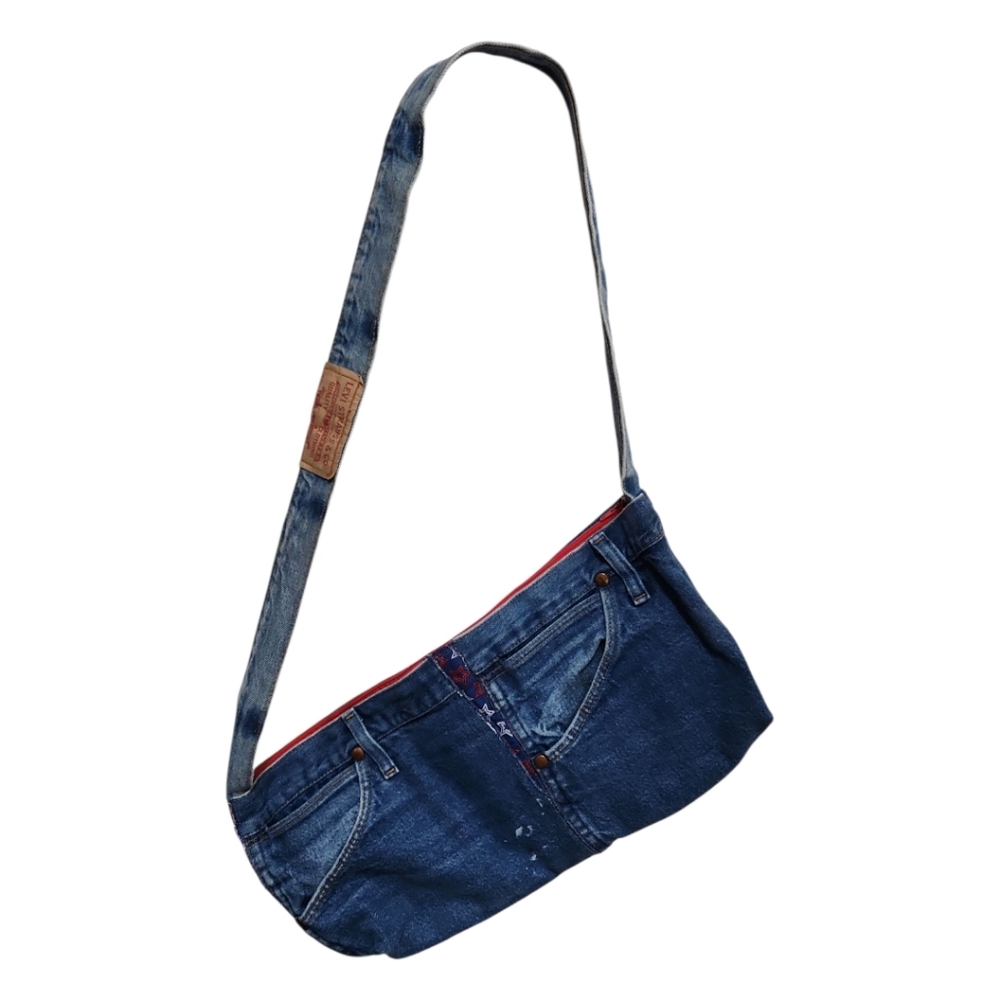 Vintage Wrangler & Levi’s Denim Hobo Bag Boho Western Country Y2K - Picture 8 of 8